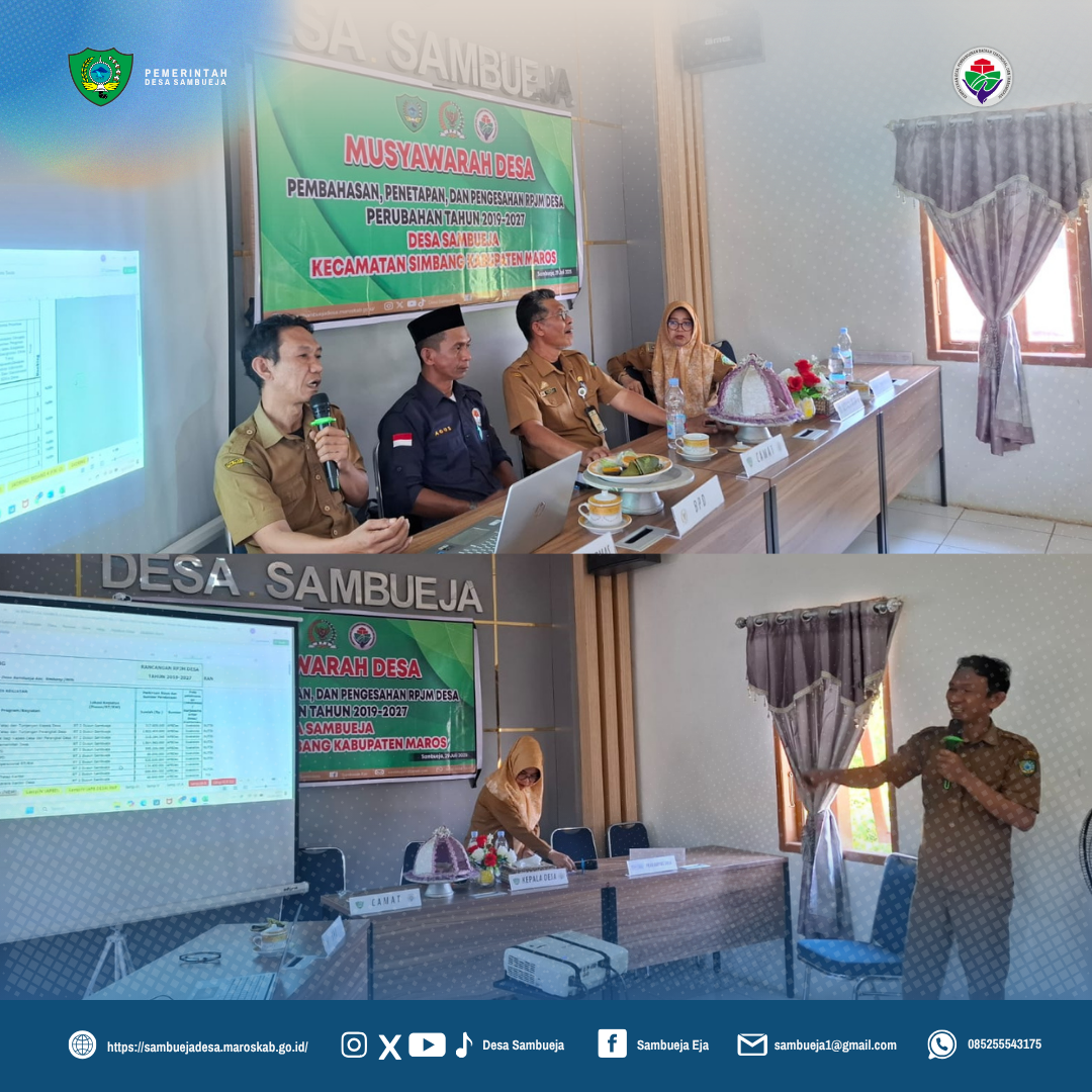 “MUSYAWARAH DESA” PEMBAHASAN, PENETAPAN, DAN PENGESAHAN RENCANA PEMBANGUNAN JANGKA MENENGAH DESA (RPJMDes) PERUBAHAN TAHUN 2019-2027 (4)